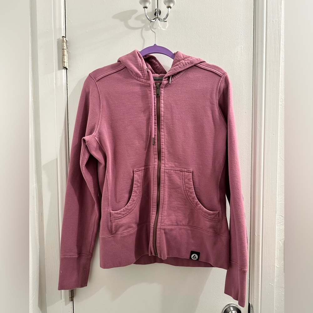 American Giant Pink Classic Full Zip Heavyweight Hoodie Large